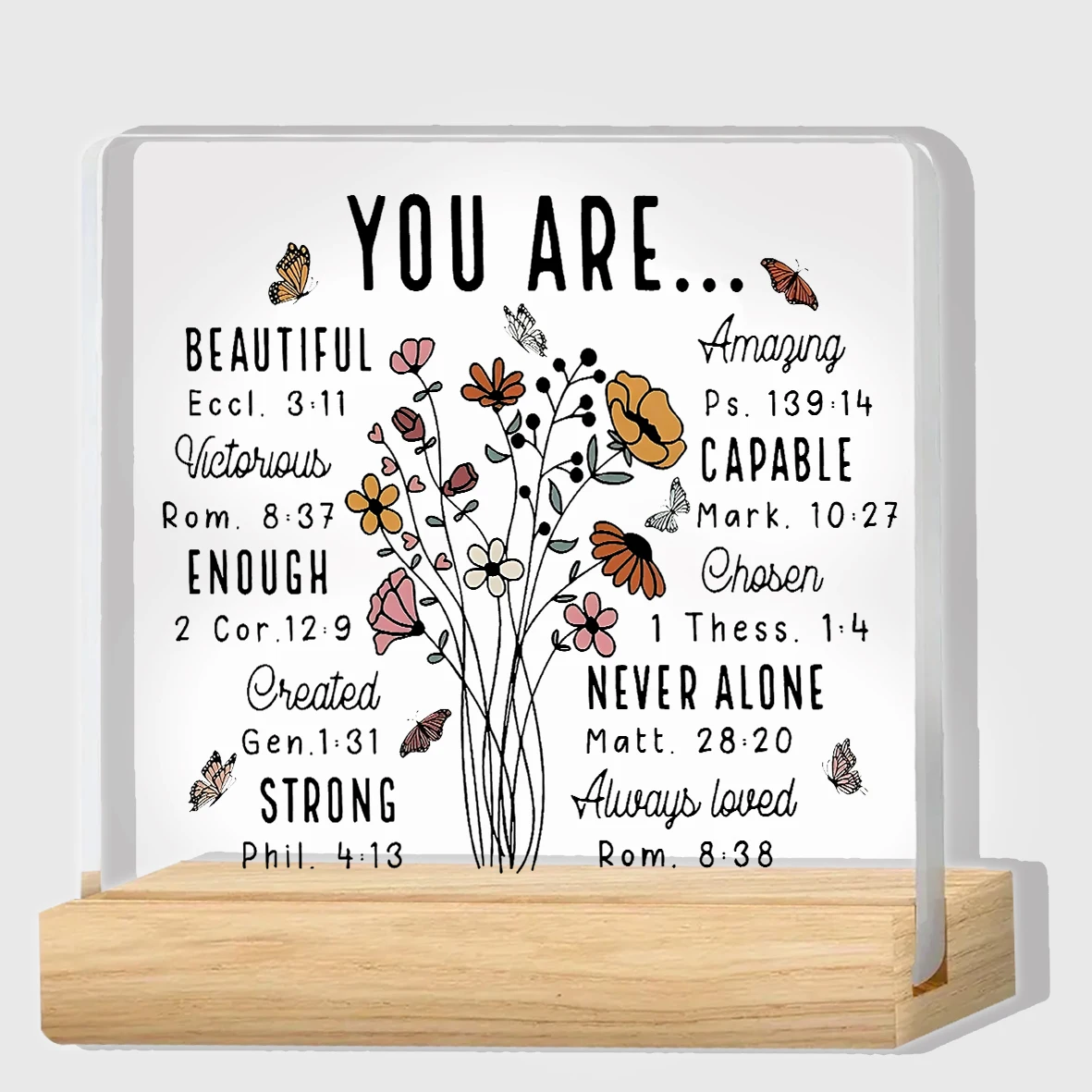 1pc Christian Inspirational Acrylic Plaque, Suitable For Women, Religious Gift To Encourage, For Best Friends/Sisters