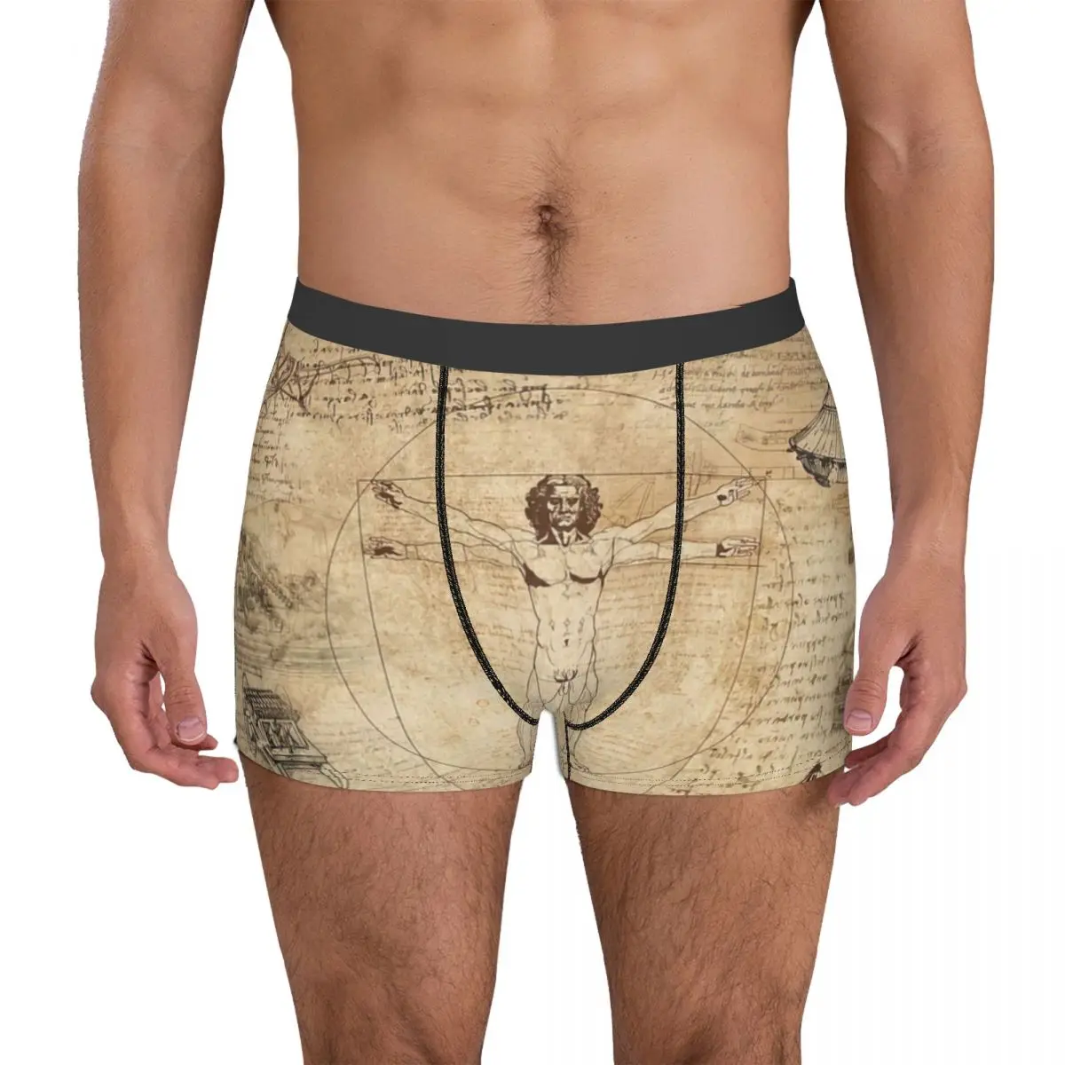 

Leonardo Da Vinci Underpants Cotton Panties Men's Underwear Ventilate Shorts