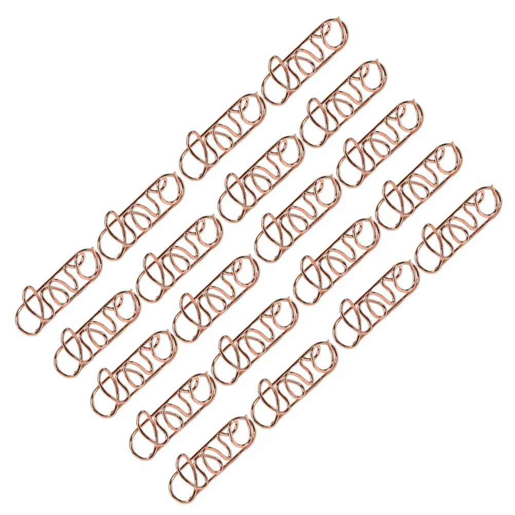 20 قطعة من مشابك الورق المعدنية بتصميم حيوانات كرتونية، عقد قوي على نحو سلس، لوازم مكتبية مدرسية باللون الذهبي الوردي