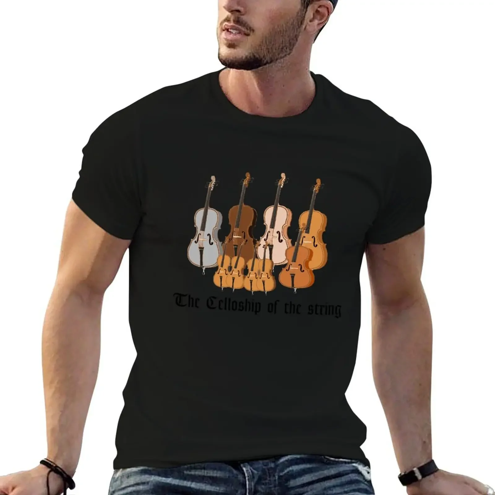 

The Celloship of the String T-Shirt Aesthetic clothing gifts for boyfriend Men's t shirts