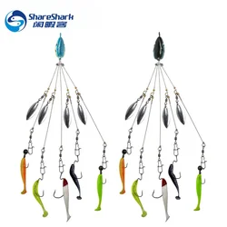 5 Arms 4 Bladed Alabama Umbrella Rig Fishing Bass Lure Swim Baits Rigging Saltwater Fishing Tackle Fishing Tools