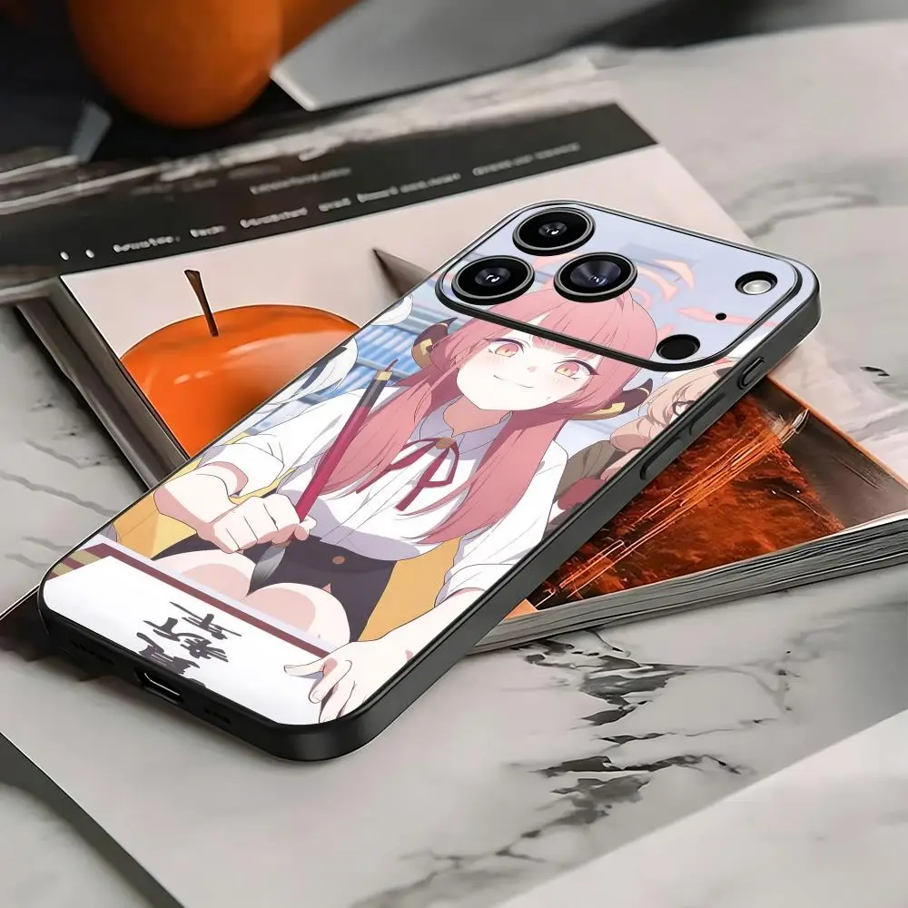 Чехол для телефона Game Blue Archive Girl Aru для iPhone 17 16 15 14 13 12 X XR XS 8 Plus Mini Pro Max, мягкий, черный, противоударный