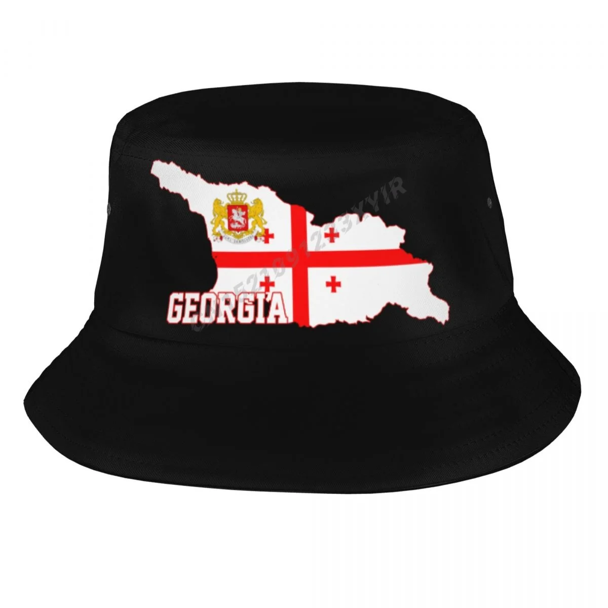 Bucket Hats Georgia Flag Georgian Country Map Sun Shade Cool Outdoor Summer Fisherman Caps Fishing Hat