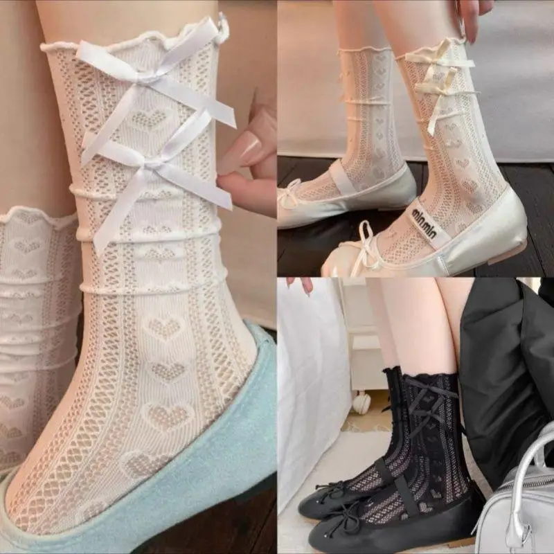 Летние-тонкие-однотонные-милые-тонкие-носки-в-стиле-Лолиты-милые-дышащие-японские-модные-средние-носки-с-бантом