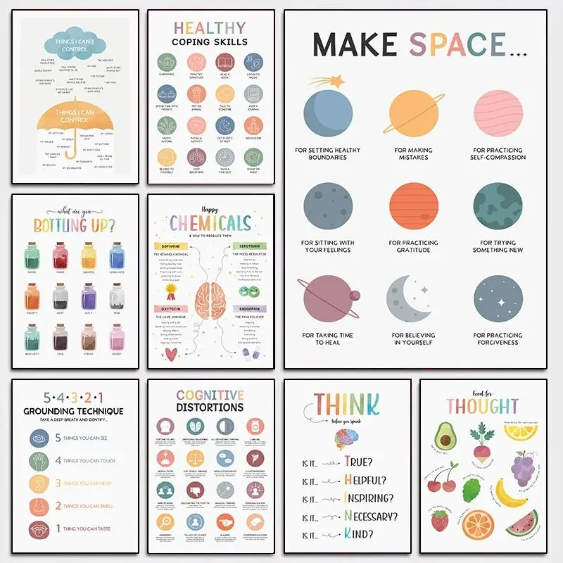 Colorful Enlightenment education Numbers Game English for Children Posters Canvas Printing Wall Art Picture Kids Room Home De