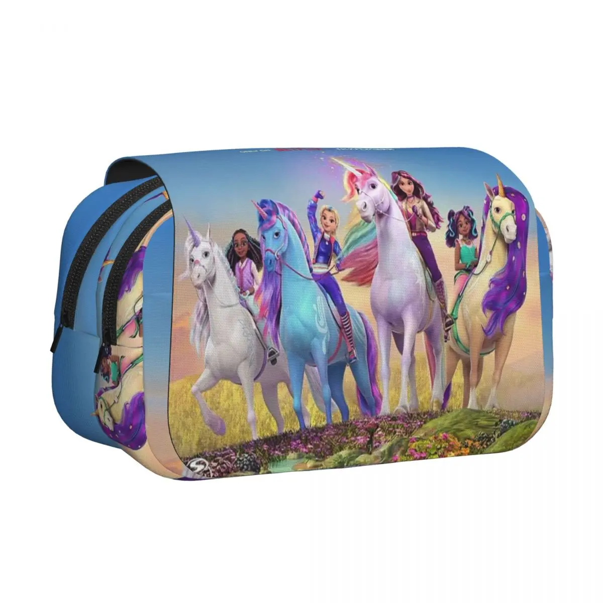 Unicorn Academy Pencil Cases Pencil Pouch Hard Shell Leather Large Capacity Pen Box Pencil Bag for Boys Girls School