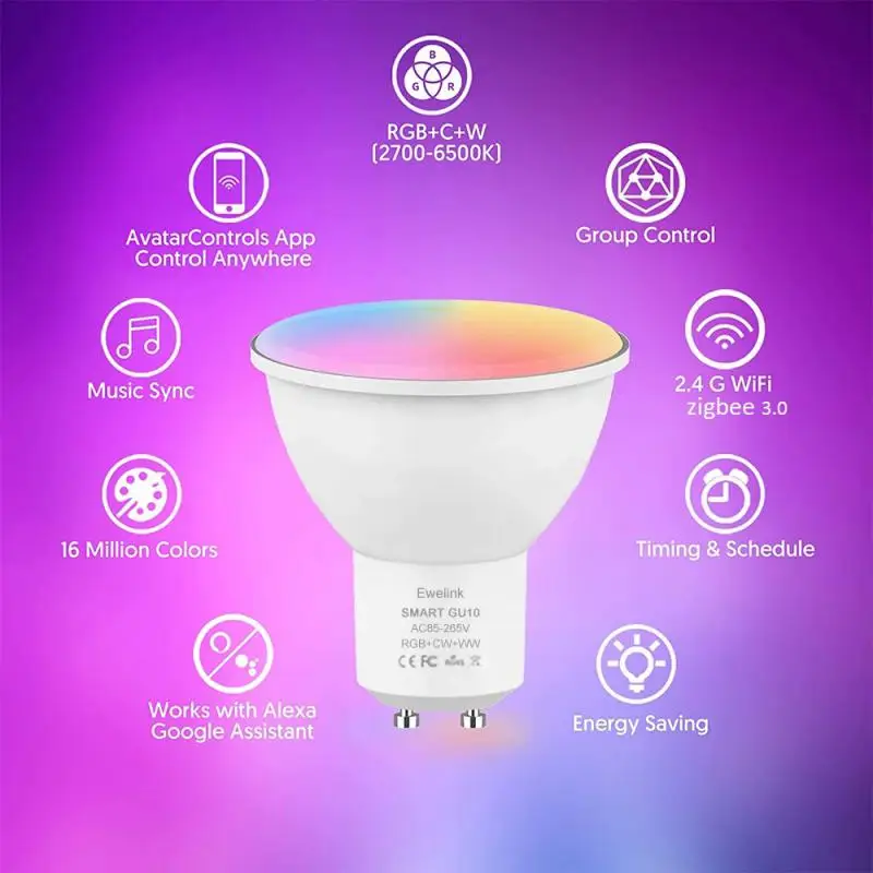 Ewelink หลอดไฟ Smart LED Zigbee3.0สมาร์ทโฮม Yandex Alice Alexa ต้องใช้ฮับโคมไฟดักแมลงเสียงแบบ Google Home
