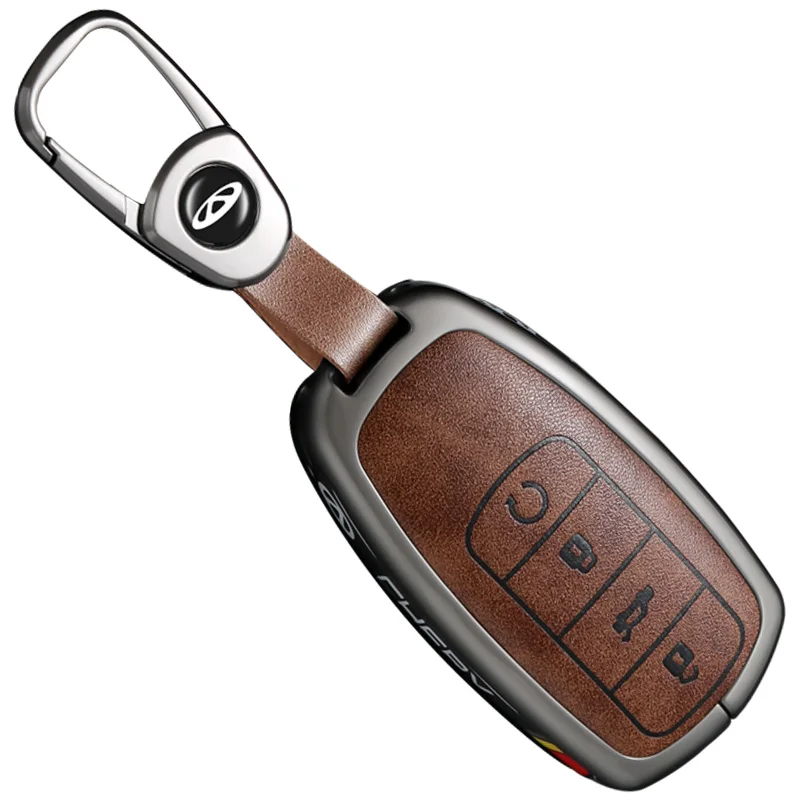 Autozubehör Schlüsselanhänger aus Zinklegierung und Leder für Chery JAECOO Omoda 5 Tiggo 7 8 9 Plus Pro Arrizo 6 8 – Detail 2