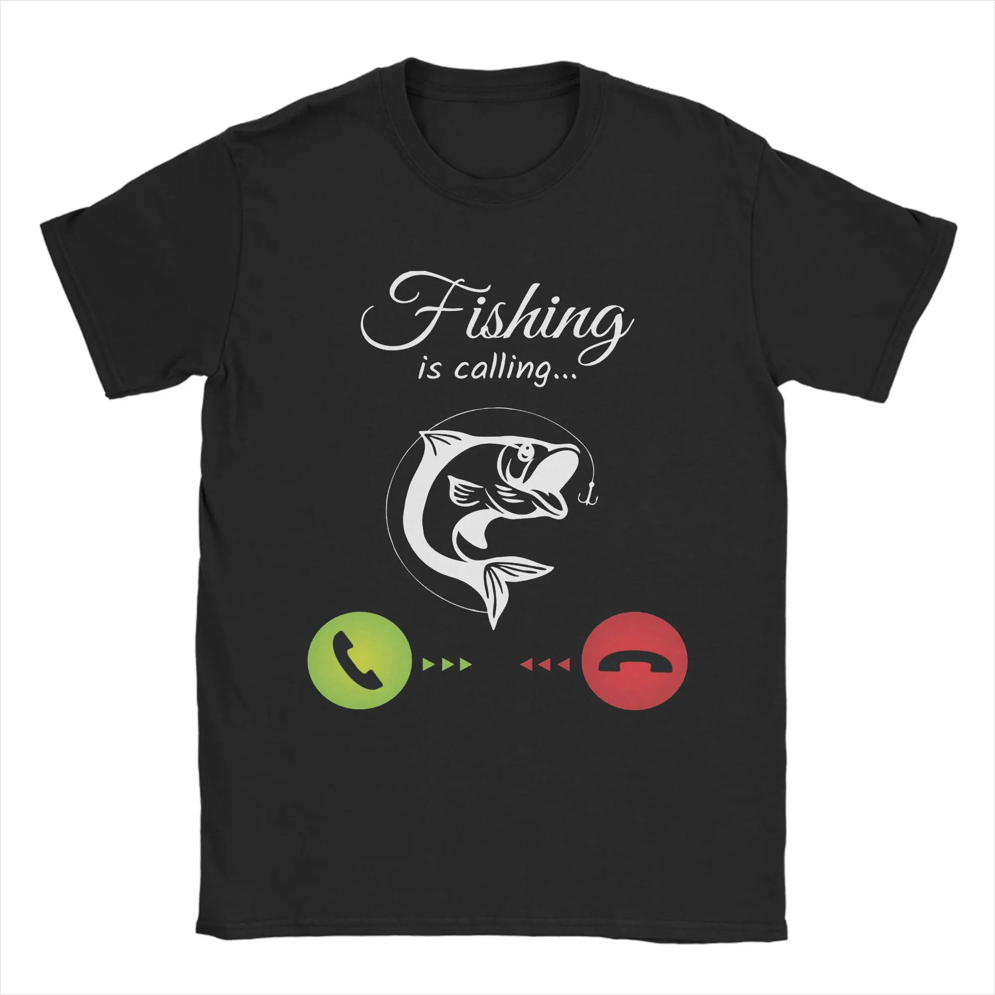 Fishing Is Calling T Shirt for Men Women 100% Cotton Humorous T-Shirts father hobbies Tee Shirt Short Sleeve Tops Summer