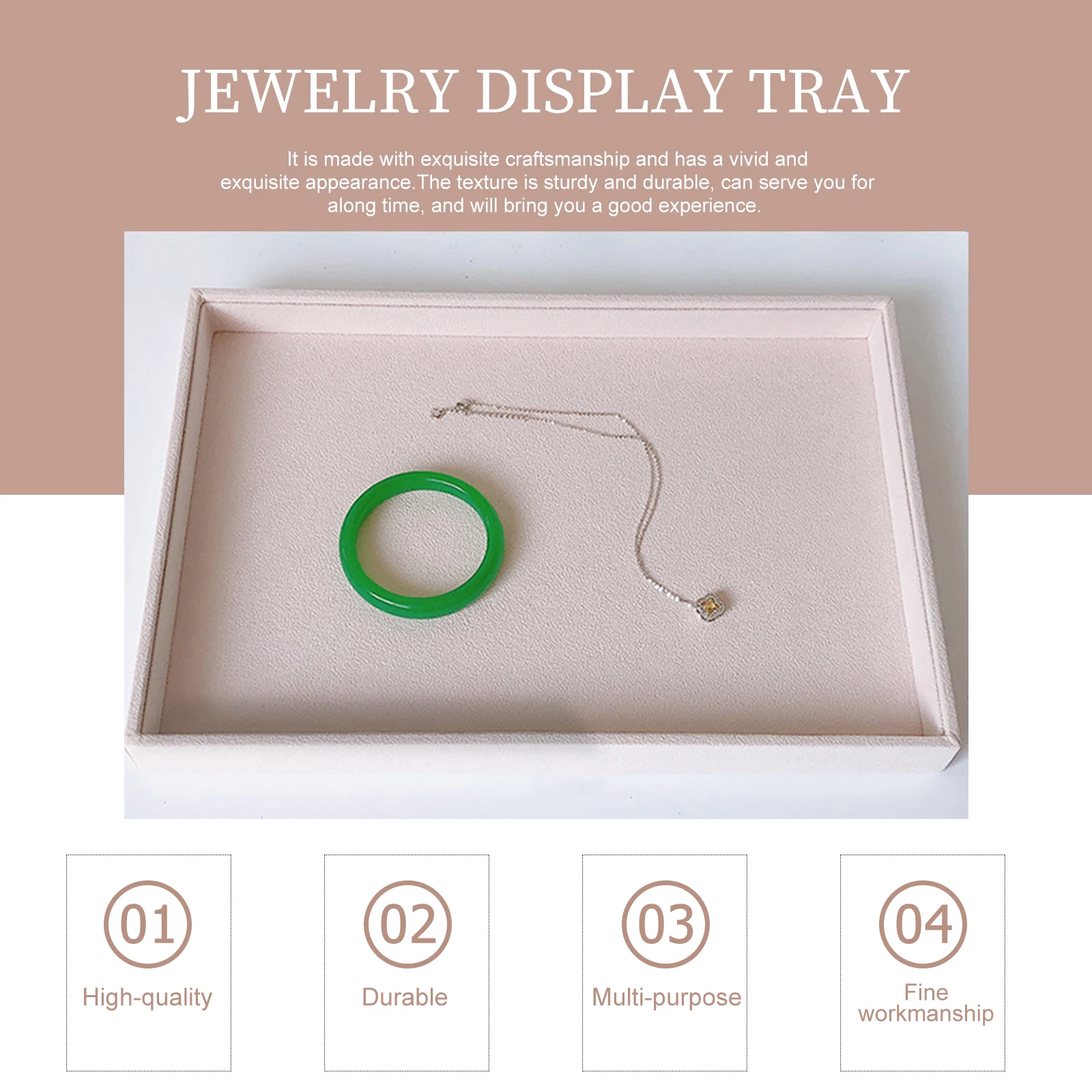 

Jewelry Storage Beaded Fleece Frame Display ganizing Makeup Desktop Multi Multi Purpose Storage Tray purpose Practical