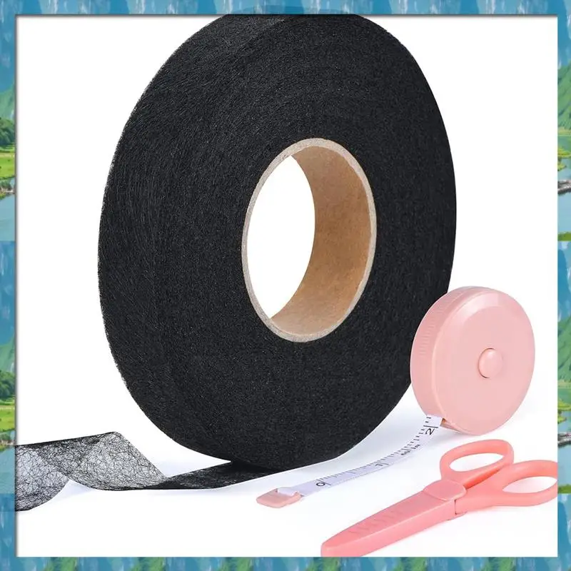 AB07 HOT 3/4 POLLICI X 70 iarde Adesivo Fabrictape con forbici e metro a nastro - Per vestiti A