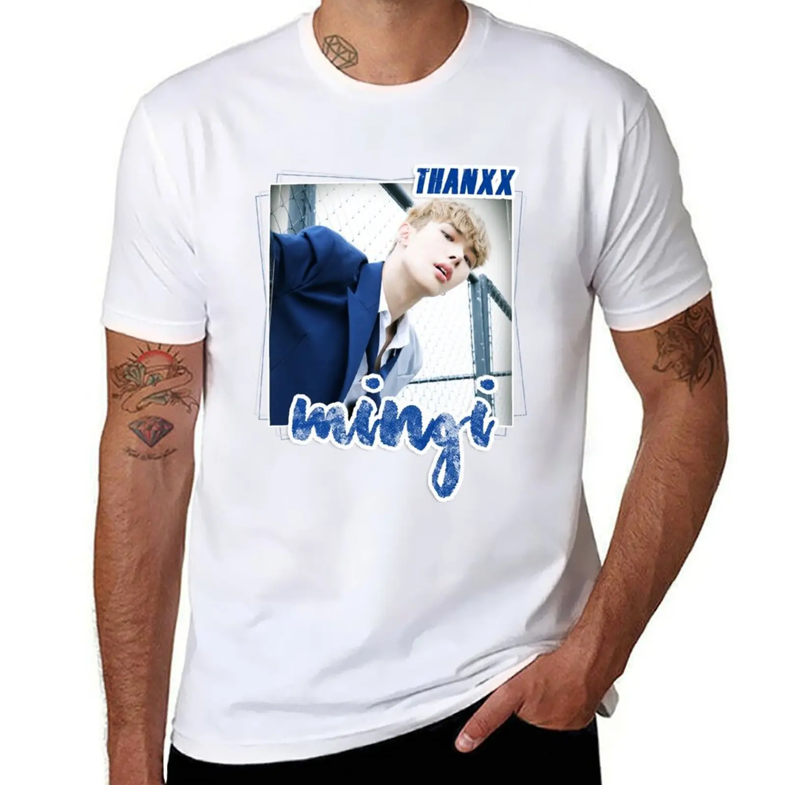 

ATEEZ - Mingi T-Shirt mens graphic t shirts cotton t shirts man 100% man t shirt luxury T-shirt