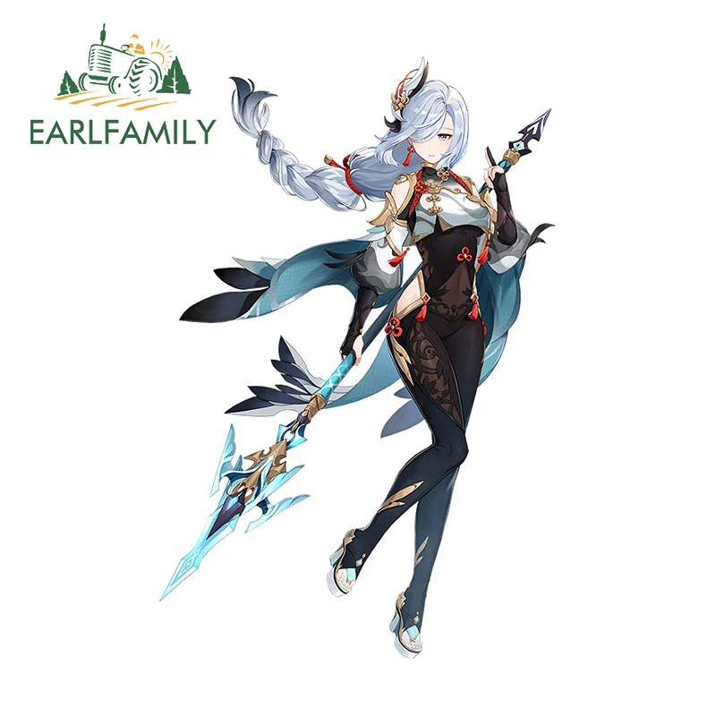 EARLFAMILY 13 سنتيمتر x 8.6 سنتيمتر ل Genshin تأثير ملصقات السيارات دراجة نارية مقاوم للماء الفينيل أنيمي ملصق جذع انسداد خدش