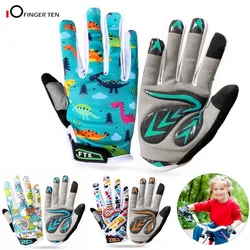 Upgraded Kids Non-Slip Bicycle Cycling Gloves Full Finger Gel Padding Glove Outdoor Road Mountain Bike Age 2-11 Drop Ship