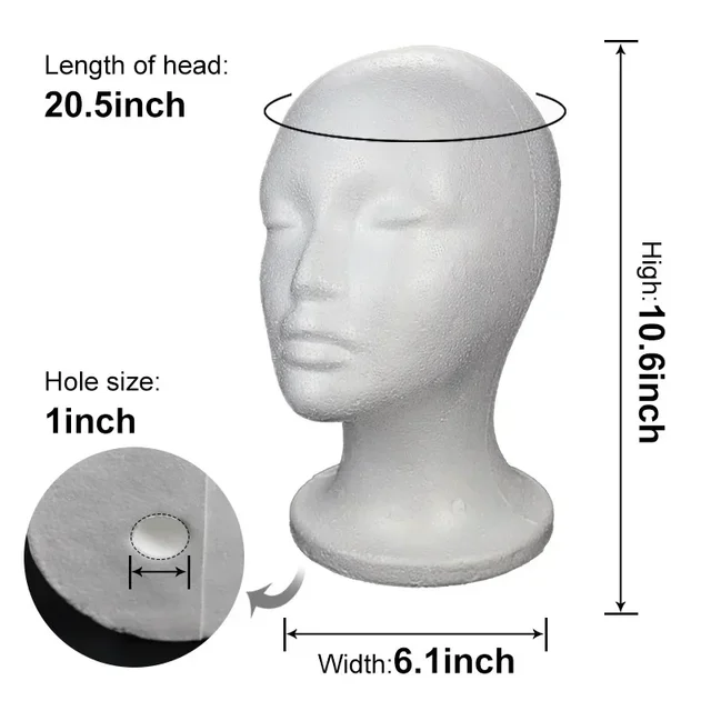 1 sztuk kobieta styropianowy manekin głowa manekina kapelusz okulary wyświetlacz piankowy głowa manekina Model kapelusz peruka stojak stojak narzędzia