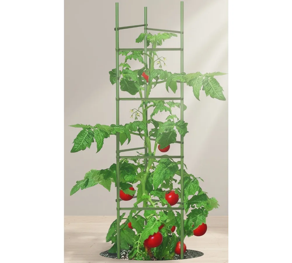 

5ft Tall Tomato Cages 6-Pack with 40 Clips - Heavy Duty Plant Supports for Garden Vegetables