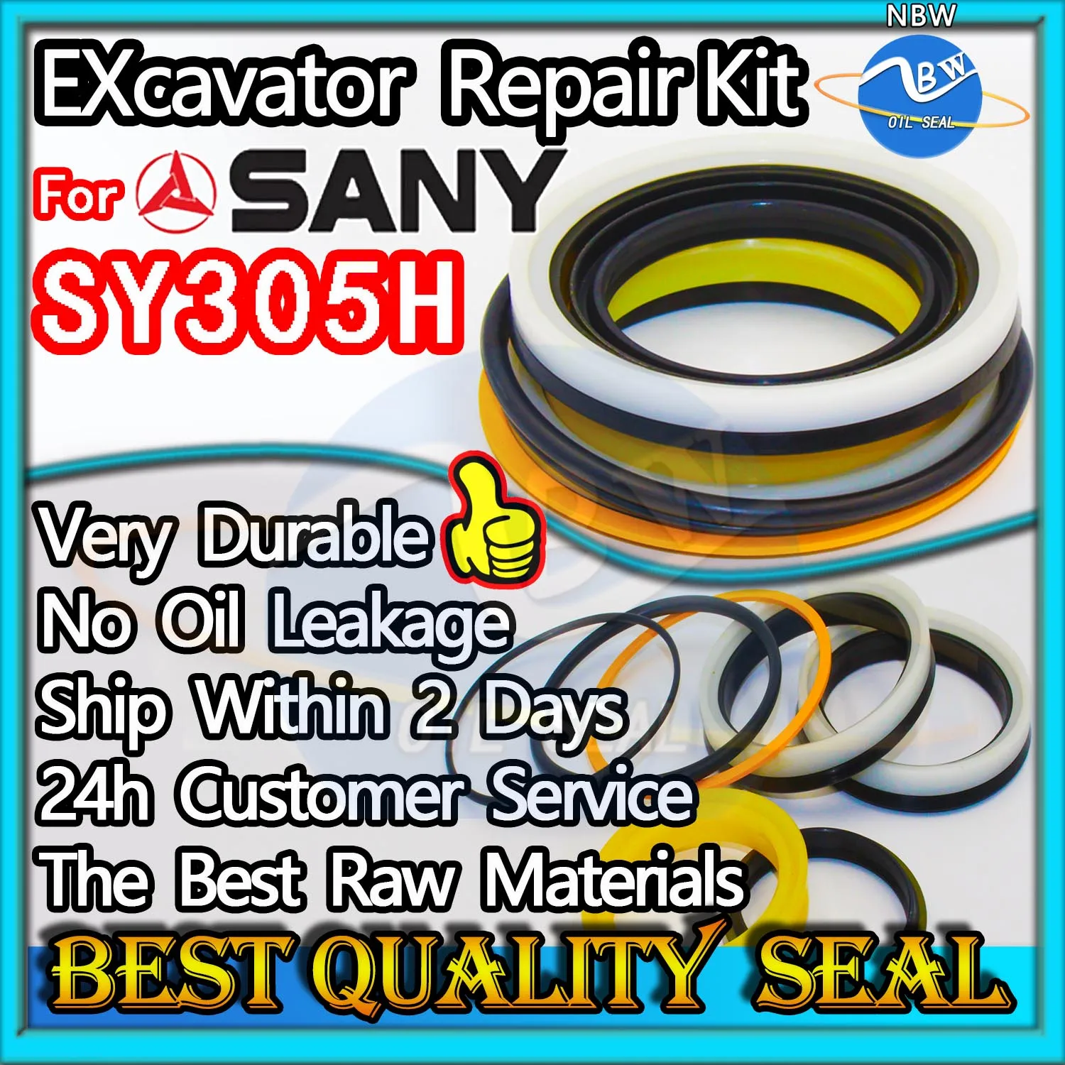 

For Sany SY305H Seal Kit Excavator Repair Oil High Quality ARM Bucket Hydraulic Pump Digger Clamshell Shovel Adjust Swing Gear