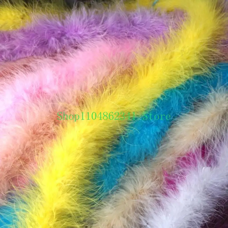 5ASD 2 ياردة MARABOU FEATHERS Christmas Tree Turkey Feathers Ribbon Dress-Up