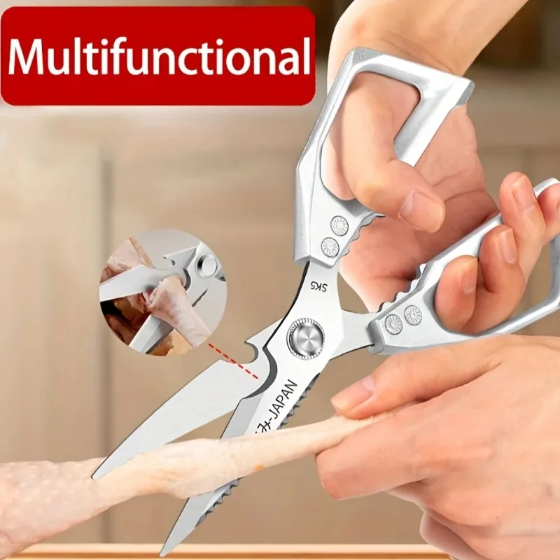 Multifunctional Kitchen Scissors Sharp Heavy‑duty Shears for Cutting Chicken Duck Goose Bones Durable Food Cutting Accessory