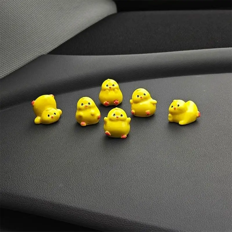 Mini Resin Chicken Bulk Tiny Chicken Set for Potted Miniature Decoration Garden Dollhouses Decoration Craft Charm Party Toy X3UC