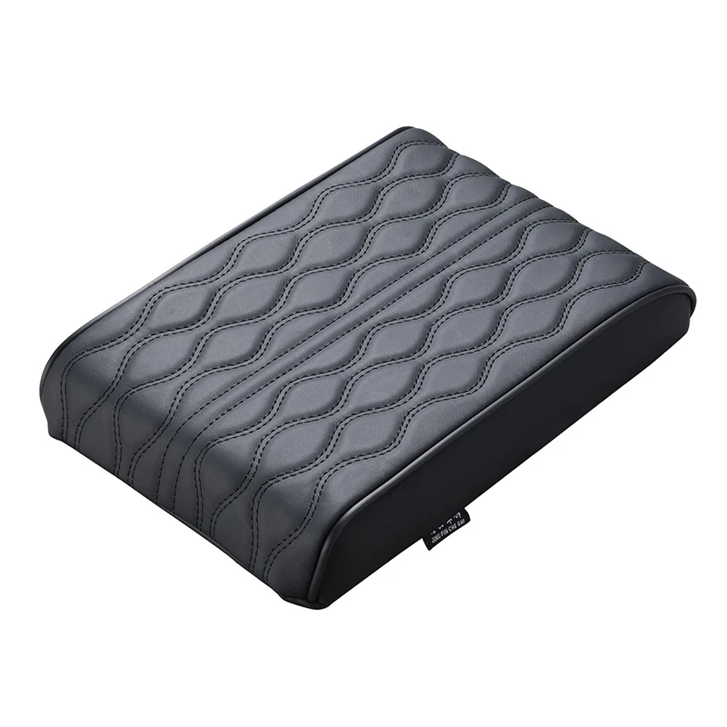 Car Armrest Box Height Pad Water Ripple Leather Memory Foam Height Pad Universal Auto Center Armrest Protective Cushion Support - Image 6