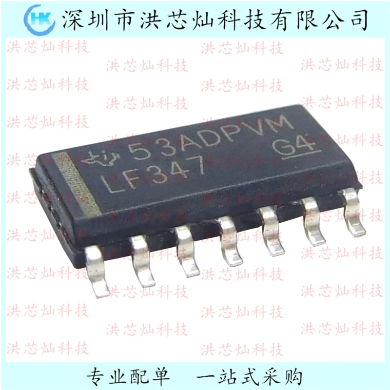 10PCS/LOT   LF347DR SOP-14  TI/ JFET Original, in stock. Power IC