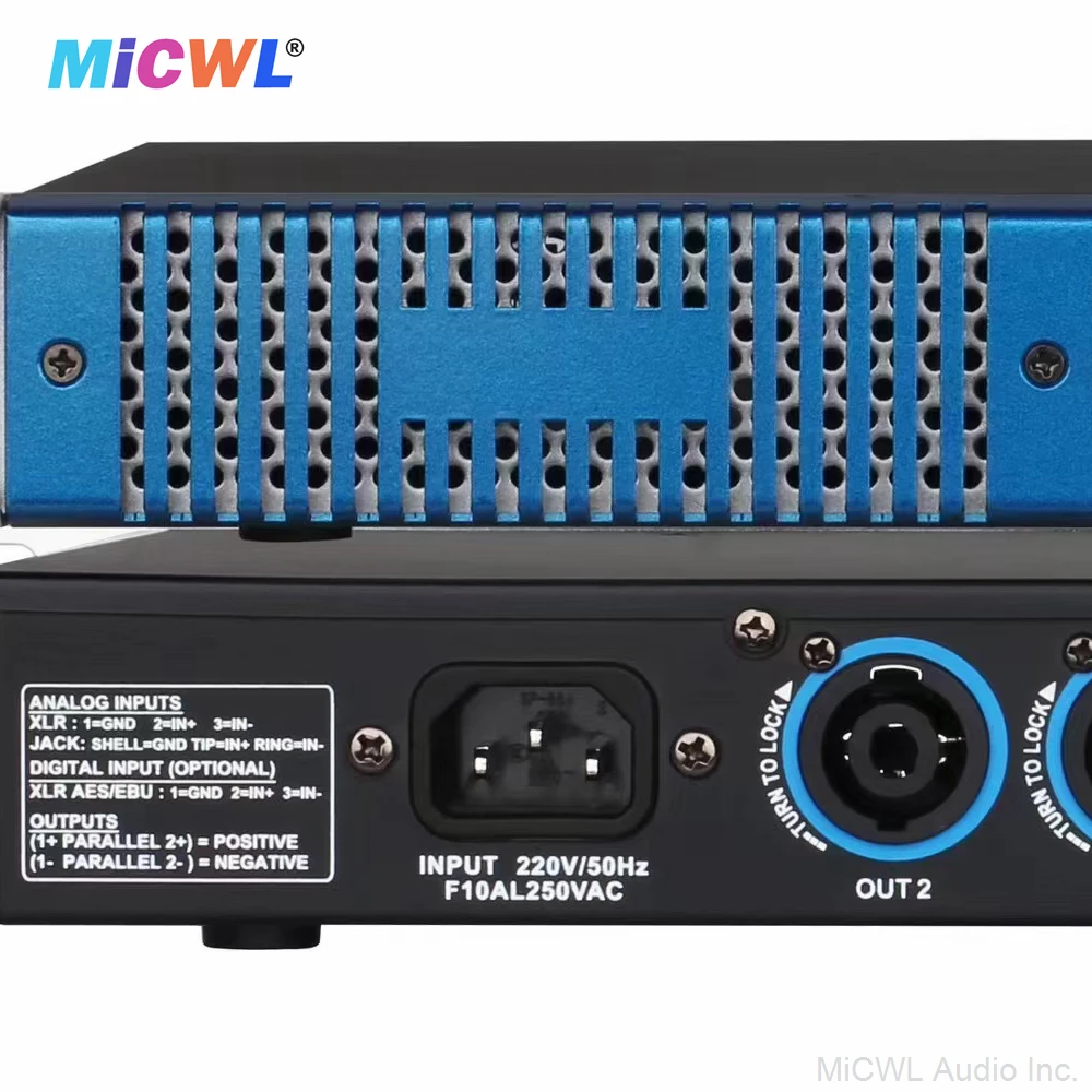 MiCWL الرقمية 1300 واط 2 قناة مكبر كهربائي 8Ω 1300 واط الصوت ميكروفونات الصوت XLR Power Preamps أمبير مع مفتاح الصوت
