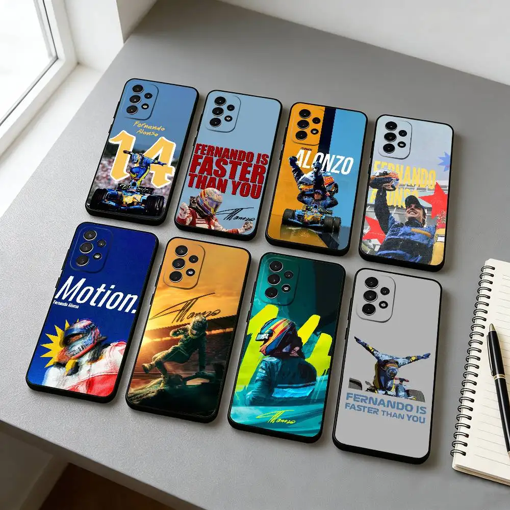 

F-Fernando A-Alonso Racer Phone Case For Samsung S25,S24,S21,S22,S23,S30,Ultra,S20,Plus,Fe,Soft Silicone Black Cover