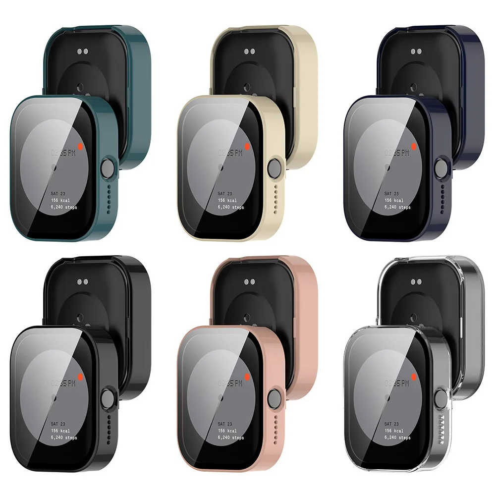 

Screen Protector Case with Tempered Glass Protective Cover Anti-Scratch Screen Protector Shell for CMF by Nothing Watch Pro