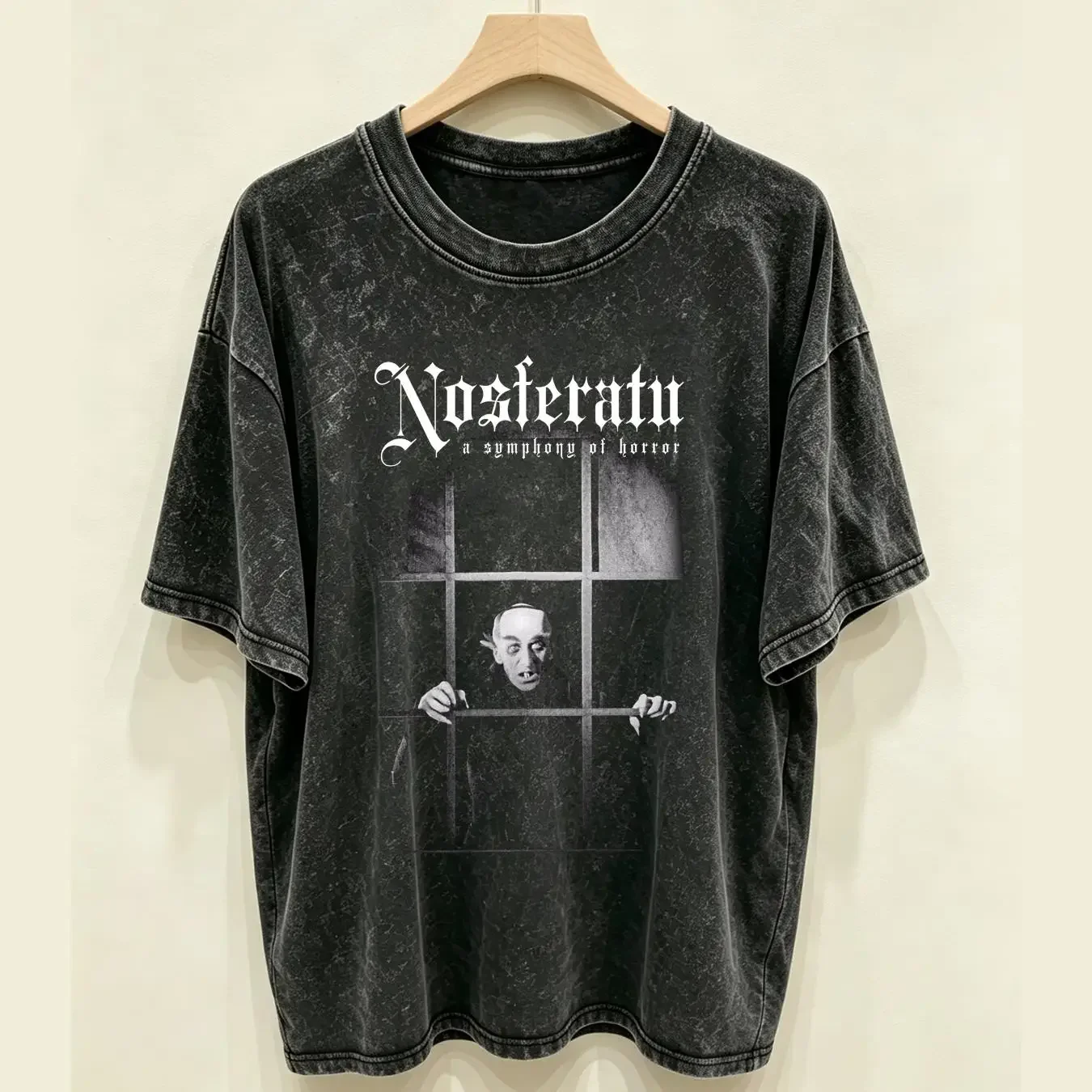 washed T Shirt NOSFERATU A Symphony of Horror F W Murnau Bram Stoker Movie Count Orlok Vampire long or short sleeves vintage