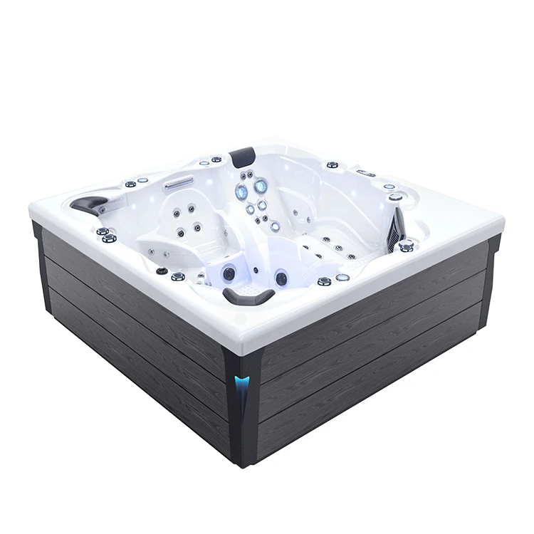 Europe Customized balboa acrylic 6 person hot tube outdoor spa equipment set