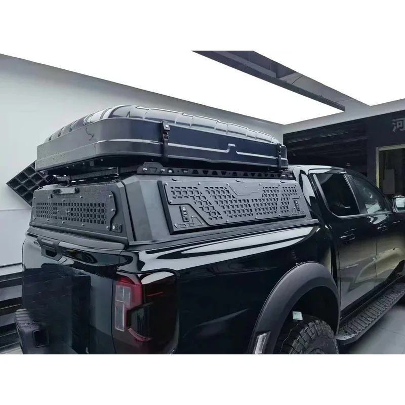 4x4 Outdoor Heavy Duty Overland Aluminum High Roof Hard Canopy Pickup Truck Bed Cover