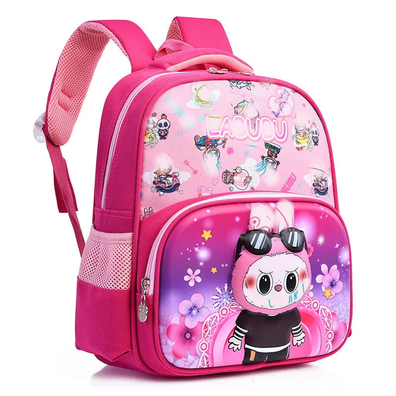 

MINISO Boy and Girl Children Schoolbag Schoolbag for 12labu Primary School Students Fashion Cartoon Color Contrast Backpack