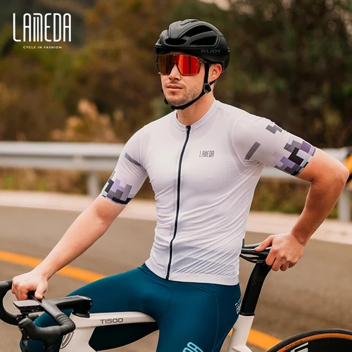 Imagen 2 del producto Lameda-Camiseta de ciclismo ligera para hombre, ropa de ciclismo de alta elasticidad, manga corta, secado rápido