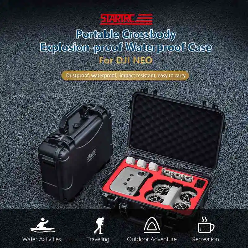 

STARTRC For DJI Neo Storage Case Hard Shell Waterproof Box Portable Suitcase For DJI Neo Drone Remote Control Accessory Case