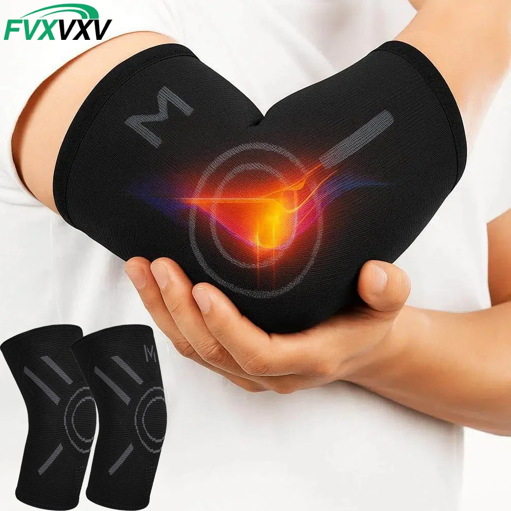 1/2PCS Elbow Brace Pack for Tennis & Golfer's Elbow Pain Relief – Elbow Compression Sleeve for Fitness, Arthritis –  Men & Women