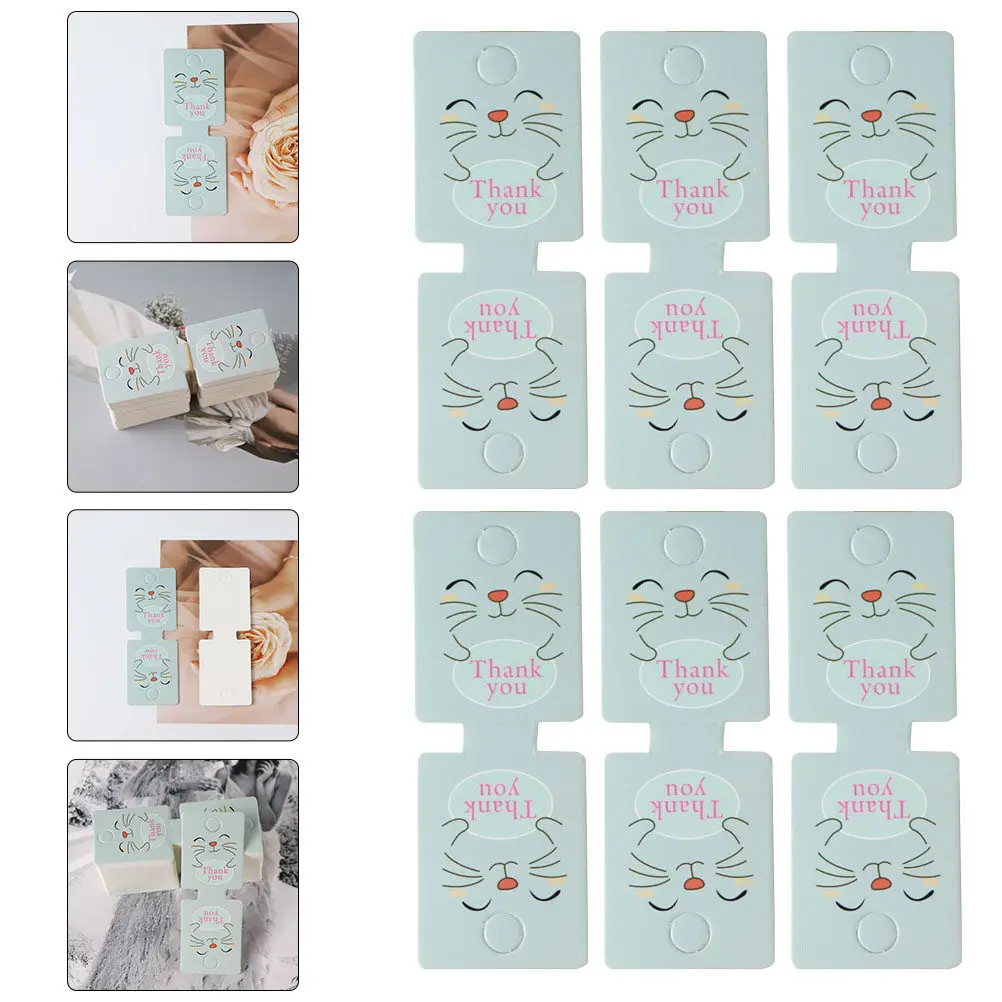 

100 листов карточек-держателей для украшений: резинок для волос, головных уборов, ожерелий