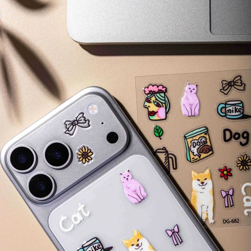 

Японские INS милые желеобразные наклейки для собак, граффити, щенок, сделай сам, чехол для телефона, декоративные наклейки для iPad