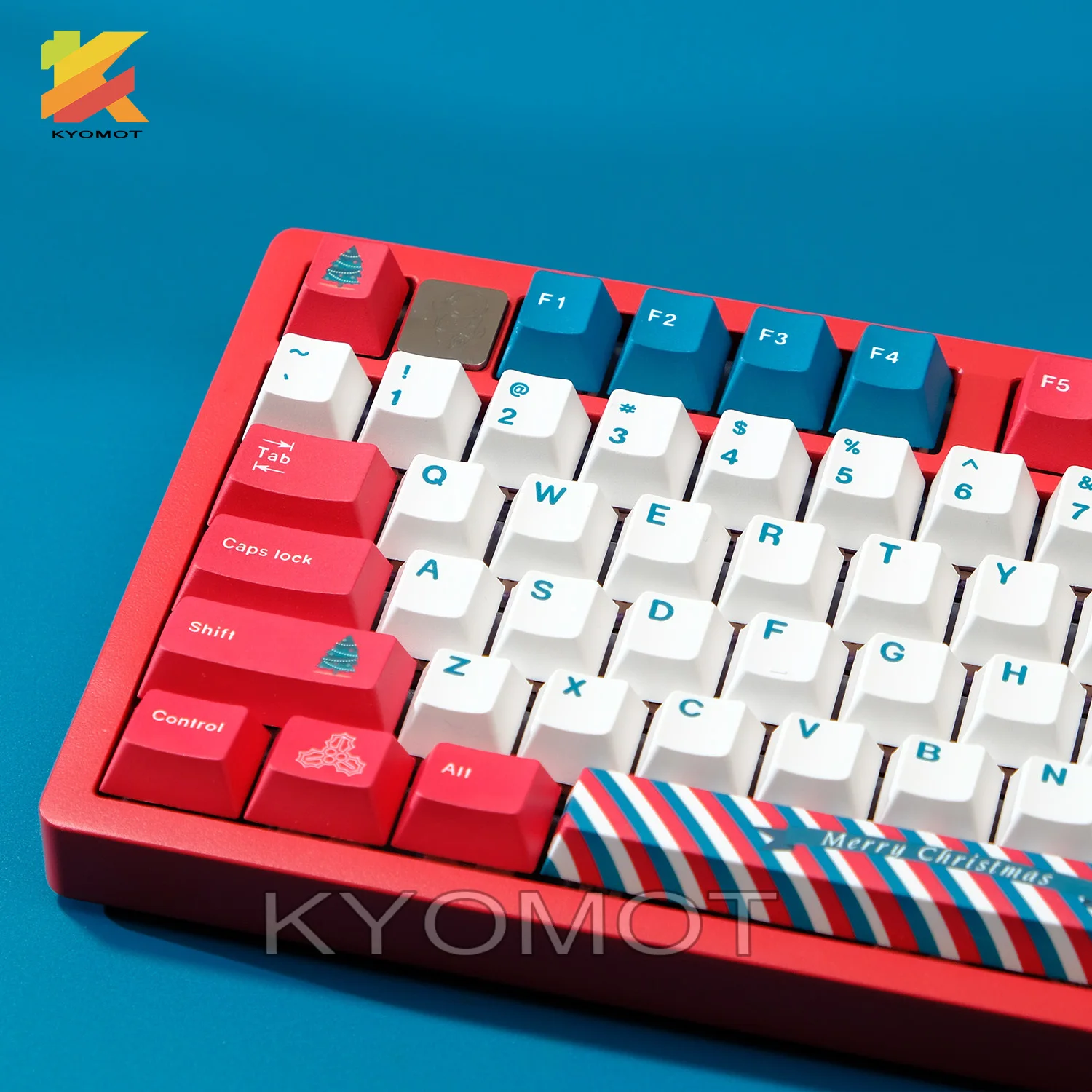 KYOMOT 128 Keys Christmas Snow Night Keycaps Cherry Profile PBT Dye Sub Keycap For MX Switches Mechanical Keyboard festival Gift