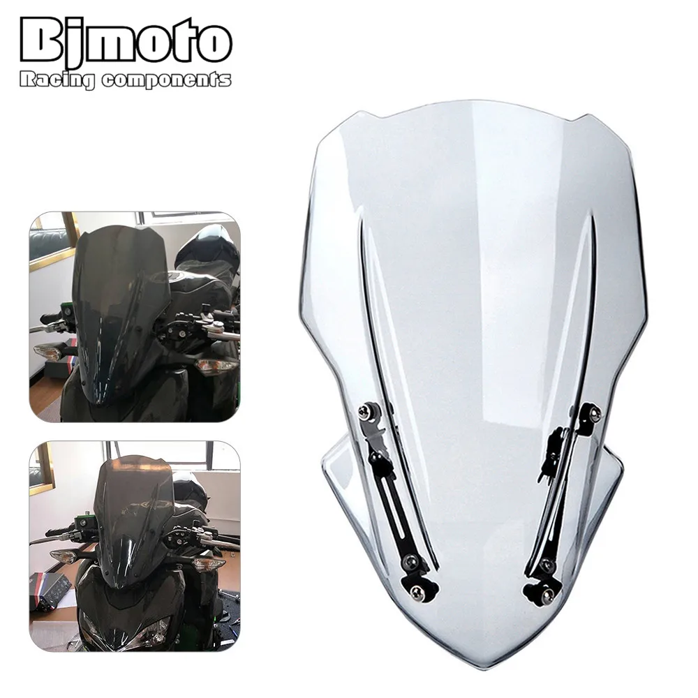 Z900 2024 Z 900 Motorcycle Street Bike Wind Screen Deflectors For Kawasaki Z900 2017-2010 2021 2022 2023 Windshield Windscreen