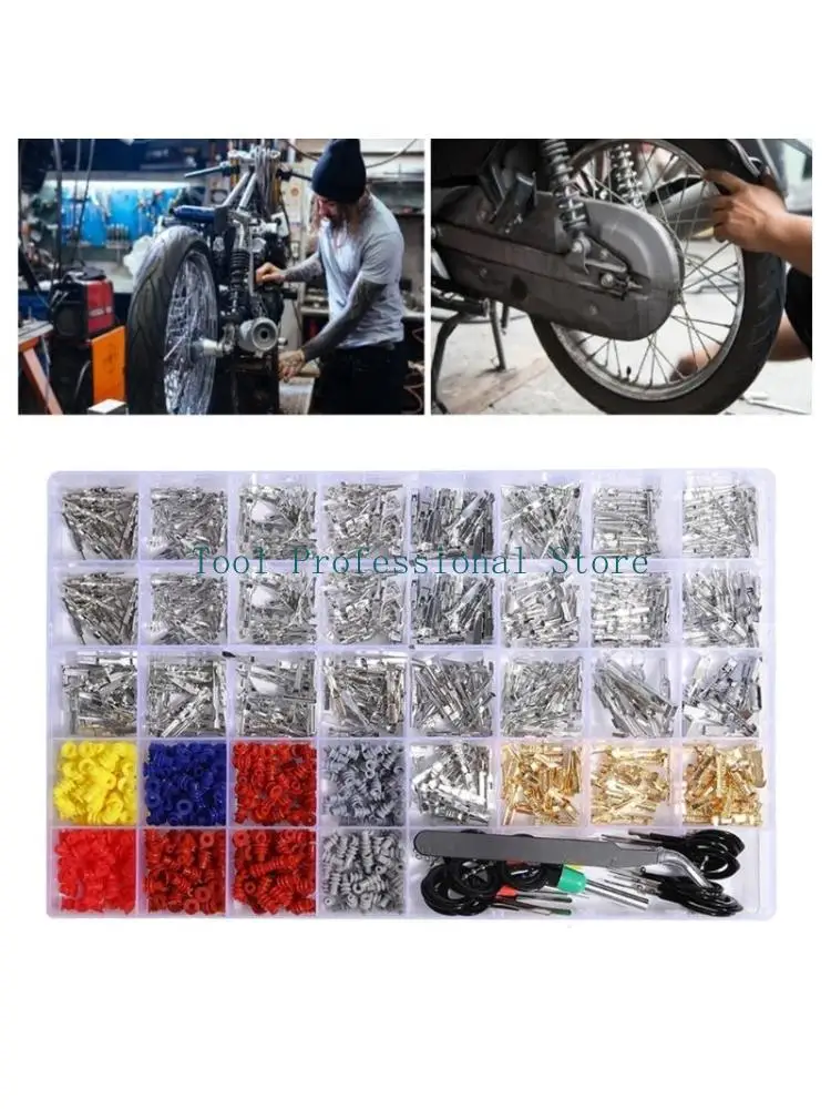 

57QF 950 шт. автомобильные клеммы для проводов, разъем-контактный разъем, контактные клеммы 1/1,5/1,8/2,2/2,8/3,5 мм, контактный