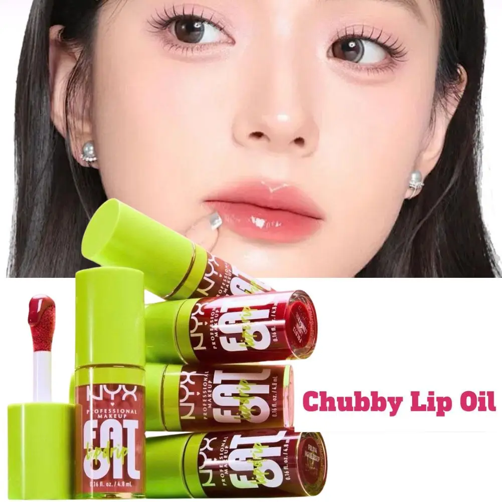 Brillant à lèvres coloré, huile transparente, miroir hydratant, léger, Non collant, humide, doux, potelé, 1 pièce