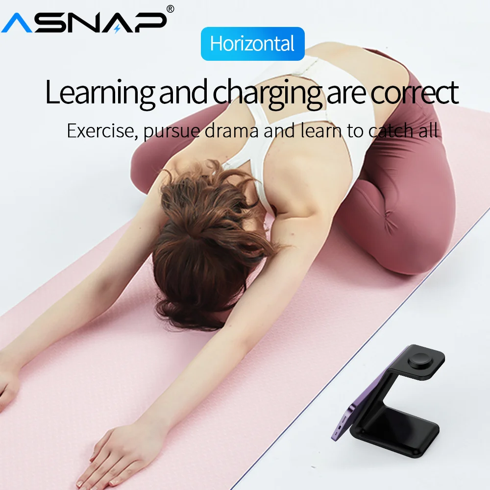 ASNAP 3 In 1 Wireless Charger Fast Charging Stand for iPhone 15 14 13 12 11 Pro Max X 8 XS iWatch 8 7 6 Airpods