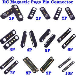 DC Magnetic Pogo Pin Connector 2Pin 3Pin 4Pin 5Pin 6Pin 7P 8P 9P 10Pin Male Female Spring Loaded DC Power Socket Straight Needle