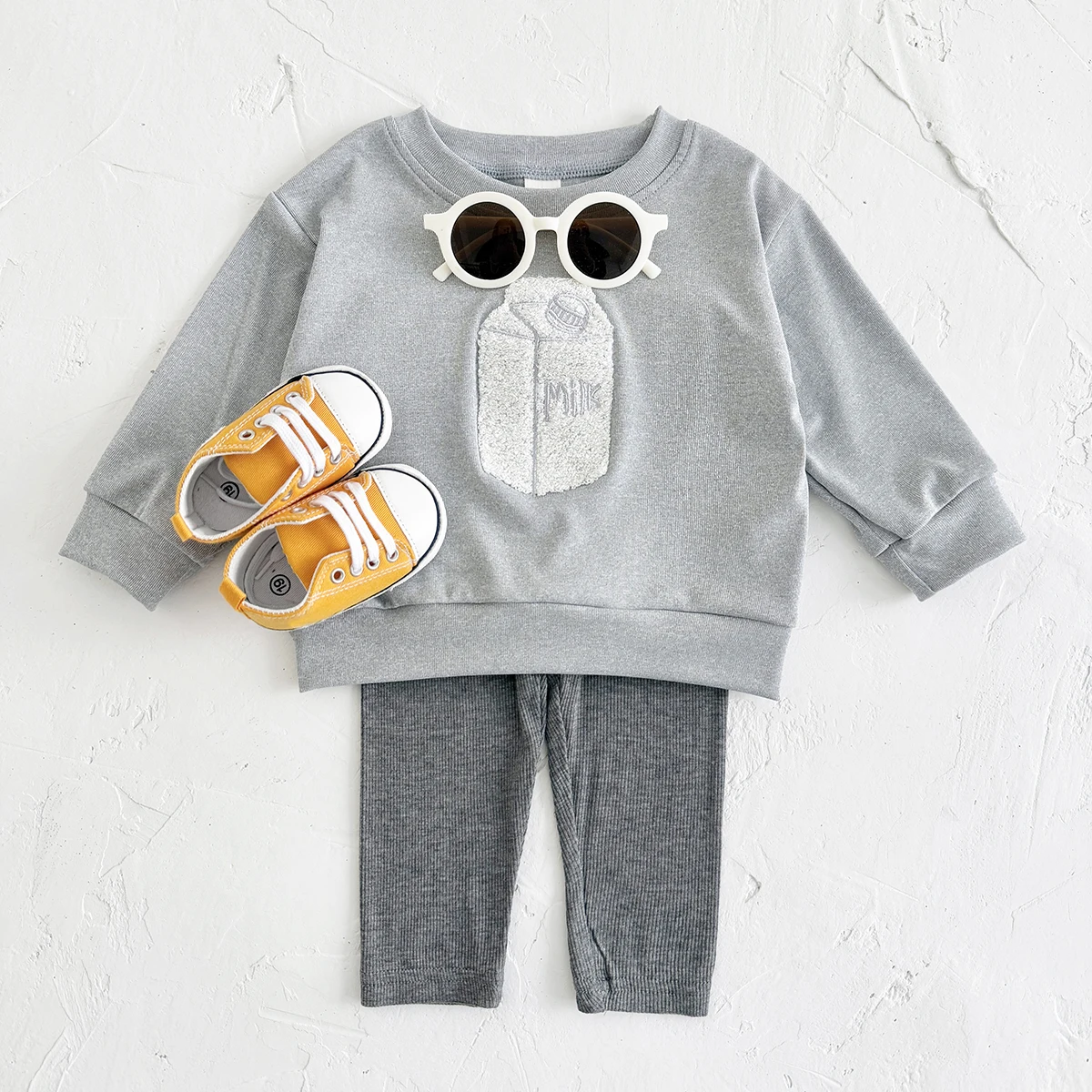 

New Baby Boy Clothes Cartoon Cute Milk Casual Autumn Infant Set Toddler Children Clothing Long Sleeves Top Pant Kids Suit 2Pcs