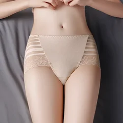 Sexy Lace Seamless Hollow Women Underwear Transparent Soft Breathable Middle Waist Female Panties High Elasticity Thin Breifs