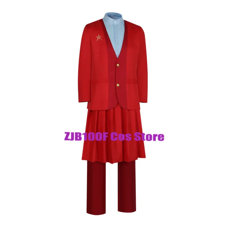 ss13Game Anime Hunger Coriolanus Snow Cosplay Red Uniform Jacket Pants Vest Suit Outfits Halloween Party Role Play cloth