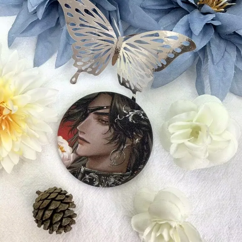 السماوية الرسمية Bestowal of Blessings "شارات الصفيح الطرفية أنيمي، "Xie Lian Flower City" دبابيس وشارات منقوشة ثنائية الأبعاد #2