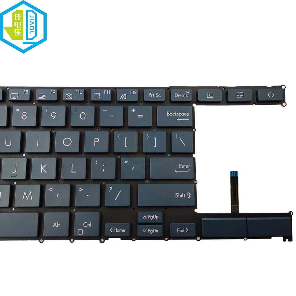 Arabic US UK Backlit Keyboard For ASUS ZenBook Duo 14 UX482 UX482EA UX482EG UX482EAR UX482EGR Replacement Keyboards Blue Keycaps