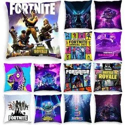 Fortnite Cushion Cover Plush Anime Pillowcase Plush Pillow Cases Home Decoration Pillow Cover for Sofa Bed Chair Living Room